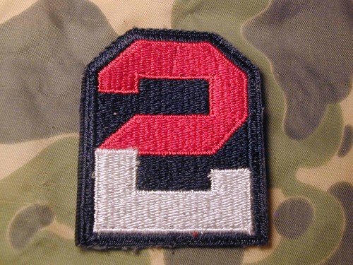 Älterer Vintage 2nd United States Army Color Shoulder Patch Flat Cut Edge US Army - Bild 3 von 4