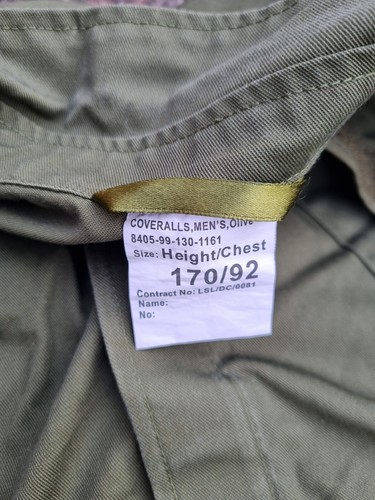 Genuine BRITISH ARMY OLIVE MENS COVERALLS,BOILER SUIT,OVERALLS SIZES - Picture 6 of 10