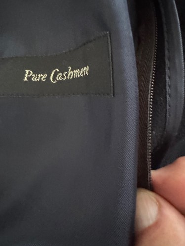 Cappotto invernale di Cashmere con pellicce di Nutria, Blue-scuro - Foto 3 di 7