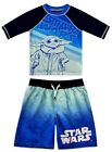Sz 6-12 Baby Yoda Swim Trunks Rash Guard Swimsuit Set Star Wars Mandalorian Boys
