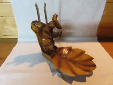 Vintage Black Forest hand carved wooden squir...