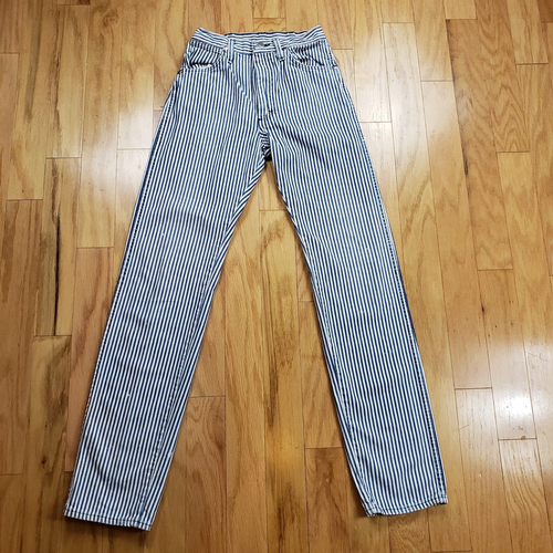 VTG Wrangler Denim Striped Blue Jeans 24 x 32 Railroad Cowgirl - Picture 6 of 10