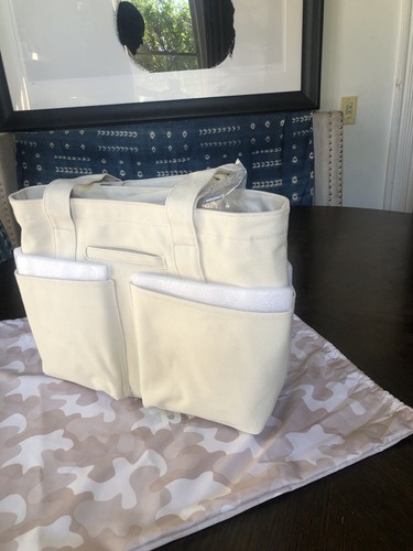 Dagne Dover Vida Organic Cotton Tote Small Laptop Bag Color- Natural - Picture 18 of 21