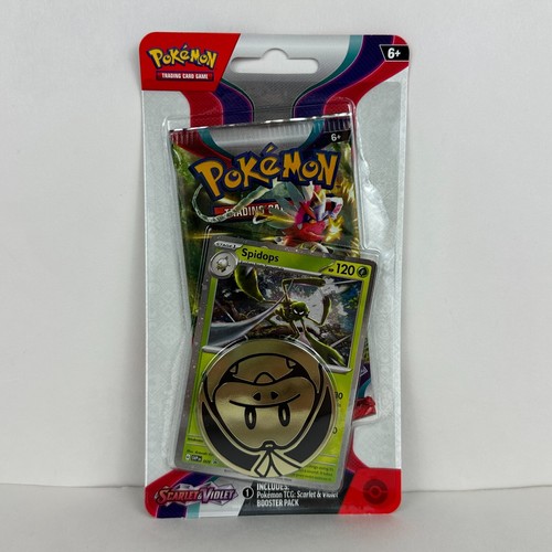 Pokemon TCG Scarlet Violet Spidops Promo Checklane Booster Blister 