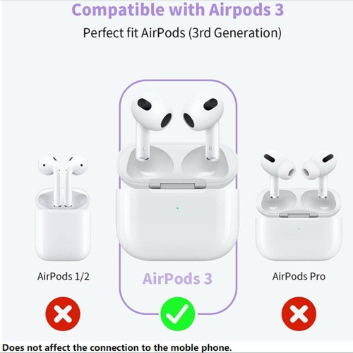 2Pair Silicone Thin Cover Caps Ear Tips For Airpods 3 3rd Gen Generation 2021/ - Picture 10 of 21