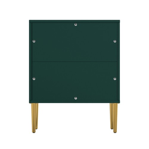 Mesita de noche Clihome con 2 cajones tocador de madera cama mesa auxiliar gabinete de almacenamiento - Imagen 37 de 37