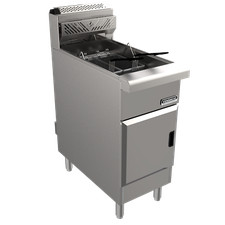 Venancio USA RFB50 Full Pot Floor Model Gas Fryer w/ 50-lb Capacity, Thermost...