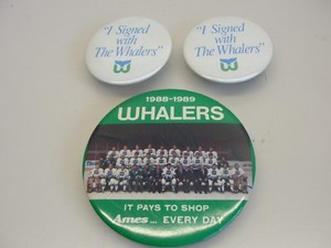 LOT-3-HARTFORD-WHALERS-HOCKEY-PINS-1988-1989-AMES-I-SIGNED-WITH-THE-WHALERS