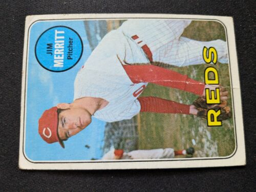 1969 Topps Baseball Card # 661 Jim Merritt - Cincinnati Reds (VG)