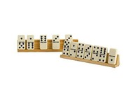 Wooden Domino Holder Tray Set Of 2 on sale Wooden Domino Holder Tray Set Of 2 on sale