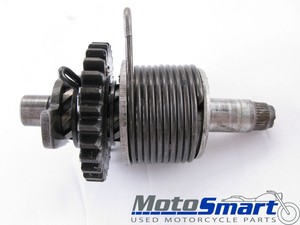 1972-Yamaha-100-LS2-Kick-Starter-Shaft-Spindle-Gears-Spring-Poor-Used-120041