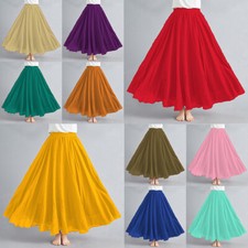 Women Cotton Full Circle Skirt Cotton Long Belly Dancing Clothing Tribal Costume