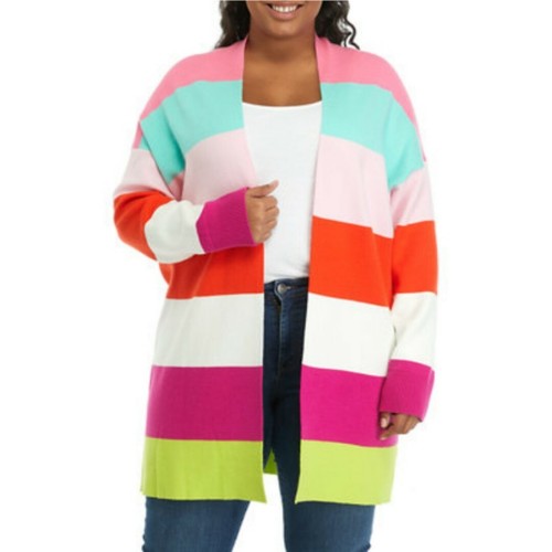 NWT Crown \u0026 Ivy Cardigan 1X Color Block 