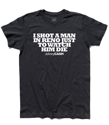 ''I shot a man in Reno'' by JOHNNY CASH Folsom Prison Blues Men's T-Shirt