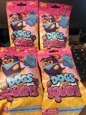 Lot Of 4 New Dogs Vs Squirls Surprise Plush Toy 4" Squirrels Dog Blind Bag
