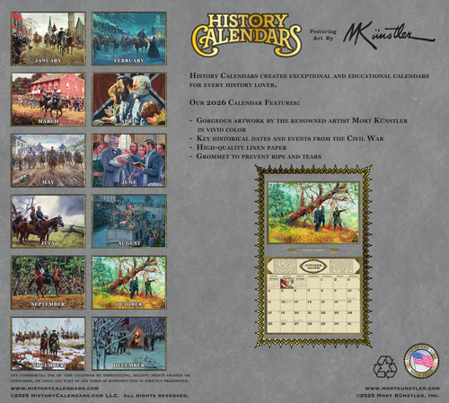 The NEW 2026 Mort Künstler Commanders in Gray Calendar - 第 2/8 張圖片