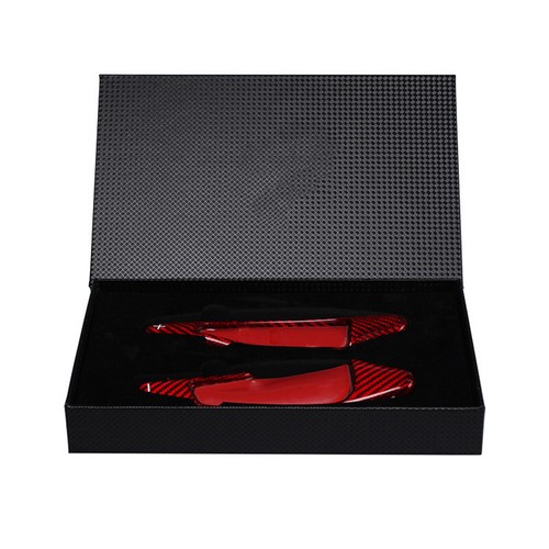 Carbon Fiber Steering Wheel Shift Paddle Extension For Chevrolet Corvette C7 Red - Picture 8 of 8