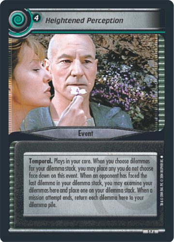 Star Trek 2E: Heightened Perception [Moderately Played] Fractured Time STCCG Dec - Picture 1 of 1