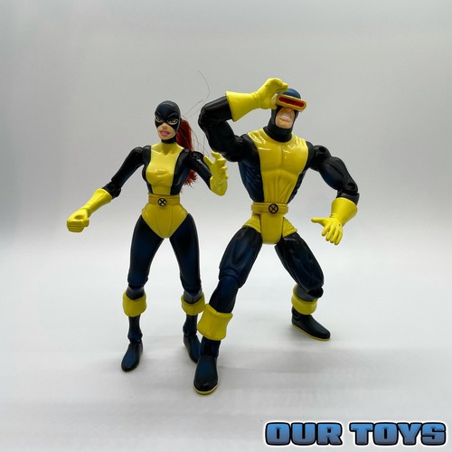 🤖ToyBiz•Marvel ORIGINAL ❌-MEN MARVEL GIRL &  CYCLOPS Figures - Picture 1 of 9