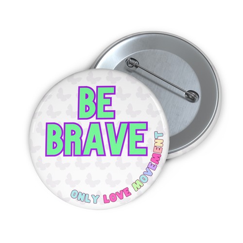 Botones Be Brave verde púrpura  - Imagen 2 de 7