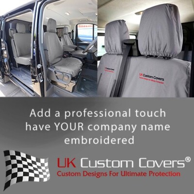 Ford Transit Custom Front & Rear Seat Covers Inc. Emb (2023 On) 336 131 Gem