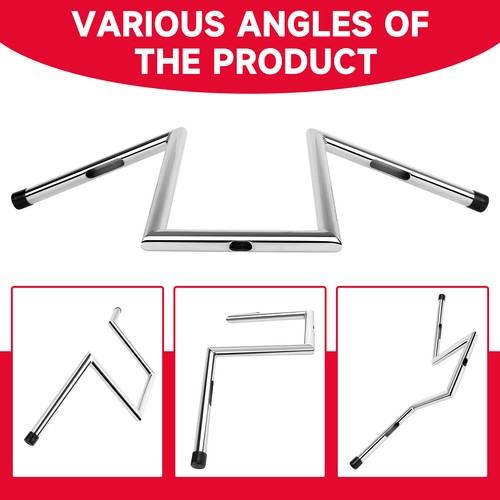10" Rise 1" 25mm Z-Bar Hanger Handlebar For Suzuki Boulevard C50 M50 M109R C109 - Picture 4 of 18