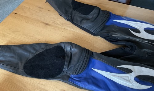 Hein Gericke Two Piece Leathers. Zip Together. Tribal. Black and Blue. 54 56. - Picture 11 of 22