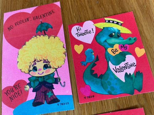 8 Vintage 1960s 70s Sweet Valentine's Day Cards Retro Ephemera - Picture 3 of 5