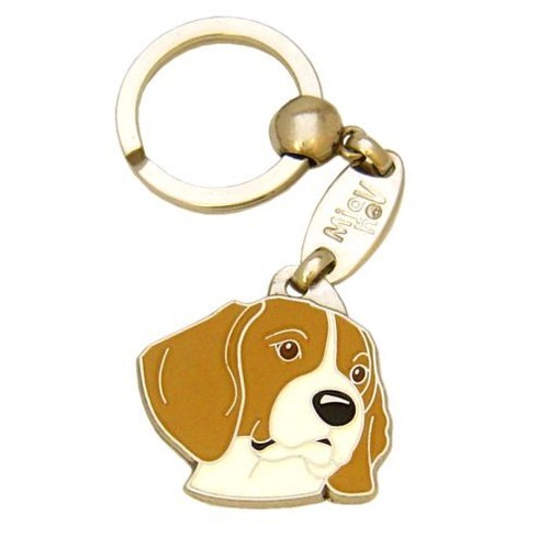 Hundename Ausweisschild, Beagle, personalisiert, graviert, handgefertigt, Charm - Bild 4 von 12