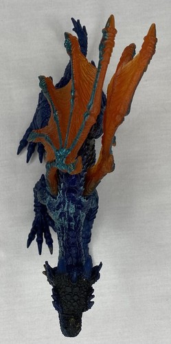 Vintage Chap Mei China Medieval Fantasy Dragon Toy Action Figure 9" Blue Orange - Picture 2 of 7