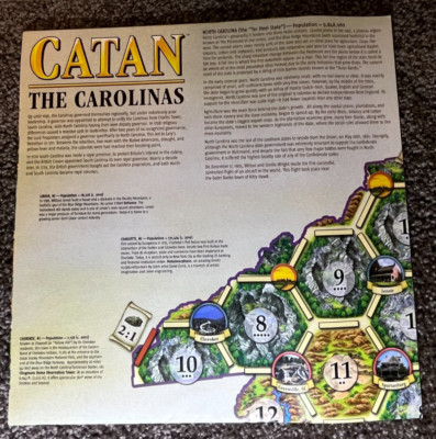 Catan Studio Catan Geographies - The Carolinas VG+