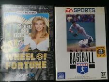 Sega Genesis LOT: Wheel of Fortune & MLBPA Baseball *FREE SHIPPING*