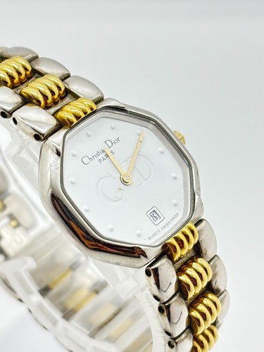 [Near Mint] Christian Dior 48.203 Octagon Gold Dial Quartz Women's Vintage Watch - Picture 4 of 14