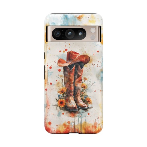 Cowboy Boots Hat Western Paint Phone Case for iPhone, Samsung Galaxy, Pixel - Picture 154 of 173