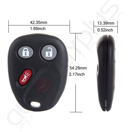 2 Remote Car Key Fob for GMC Yukon Chevrolet Avalanche 2003 2004 2005 2006 - Picture 7 of 8