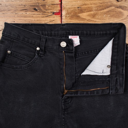 Vintage Levis 912 Jeans 28 x 30 Dark Wash Skinny Schwarz Orange Tab Denim - Bild 4 von 8