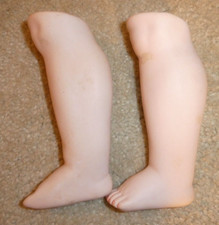 Set of Vintage 1970s Porcelain Girl Doll Larger Lower Legs 5 3/4" Long