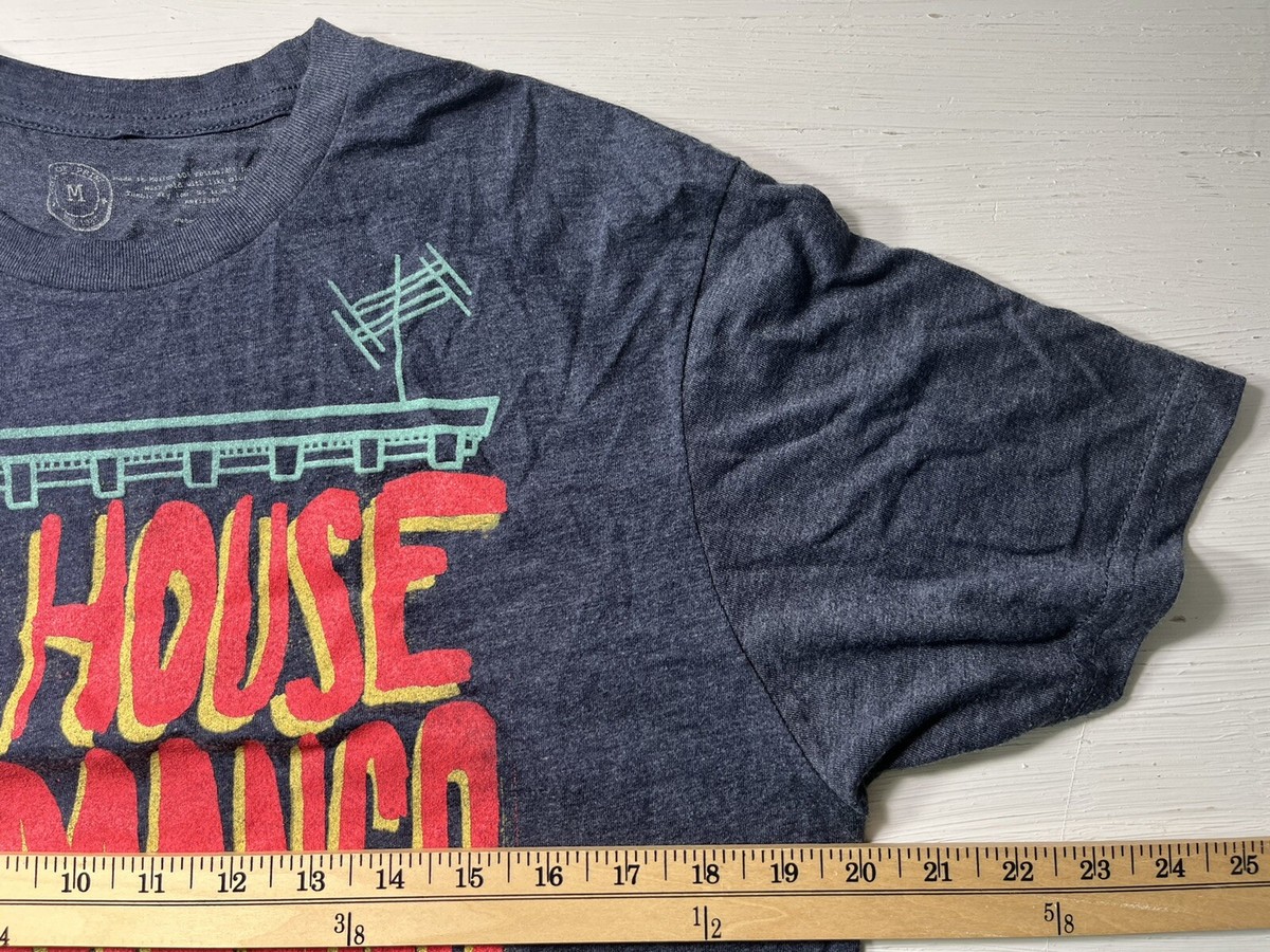Women's T-Shirts [Out of Print] Sandra Cisneros / The House on Mango Street Womens Relaxed Fit Tee (Navy Blue) The House on Mango Street shirt Medium M UnisexGray Out Of