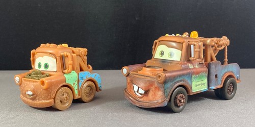 2 Tow Mater's By Pixar/Disney Regular and Miniature Size