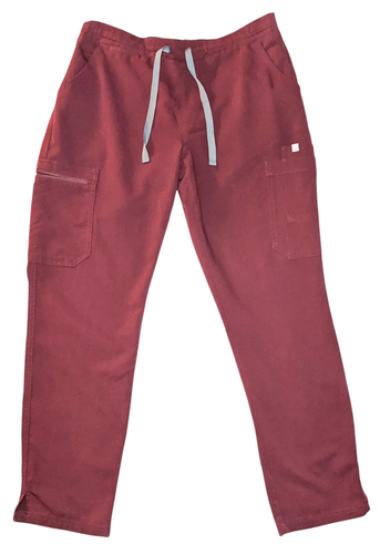 FIGS Yola Skinny Scrub Pants Womens Size SMALL Burgundy FIONx 4 Way Stretch - Picture 5 of 20