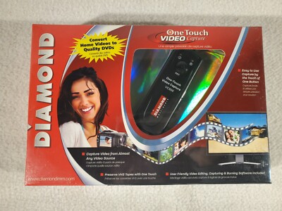 Diamond One Touch Video Capture VC500 USB 2.0 Capture Stream & Share Burn DVDs