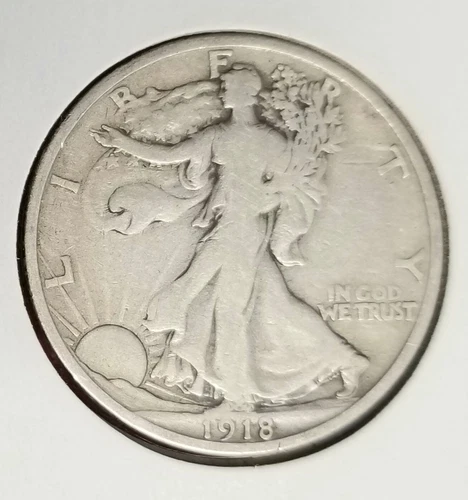 1918-D Walking Liberty Half Dollar  *90% Silver* ~Fine- Condition~