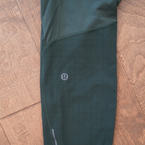 Lululemon Surge Warm Tights 29" Dark Green Reflective Medium - Picture 3 of 5