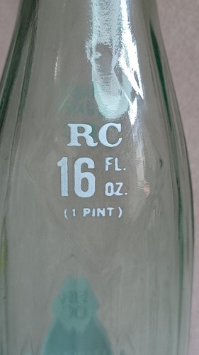 VTG Rare Royal Crown Cola Glass Bottle Half Quart 16 oz 1 Pint RC Soda Pop - Picture 11 of 21