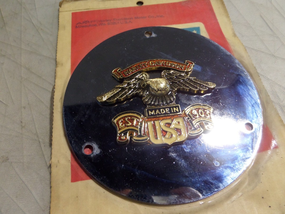 NEW OEM Harley Davidson AMF 3 Hole Derby Cover with USA