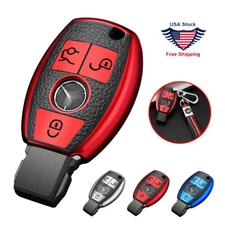 For Mercedes Benz Smart Key Cover Case Car Shell Leather Fob Holder Accessories