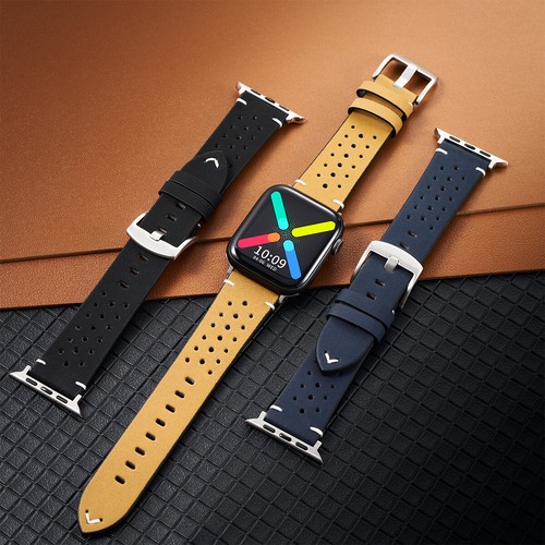 For Apple Watch Band Leather Strap Watch Series 10 9 8 7 Ultra2 40/42/44/45/49mm - Picture 10 of 14