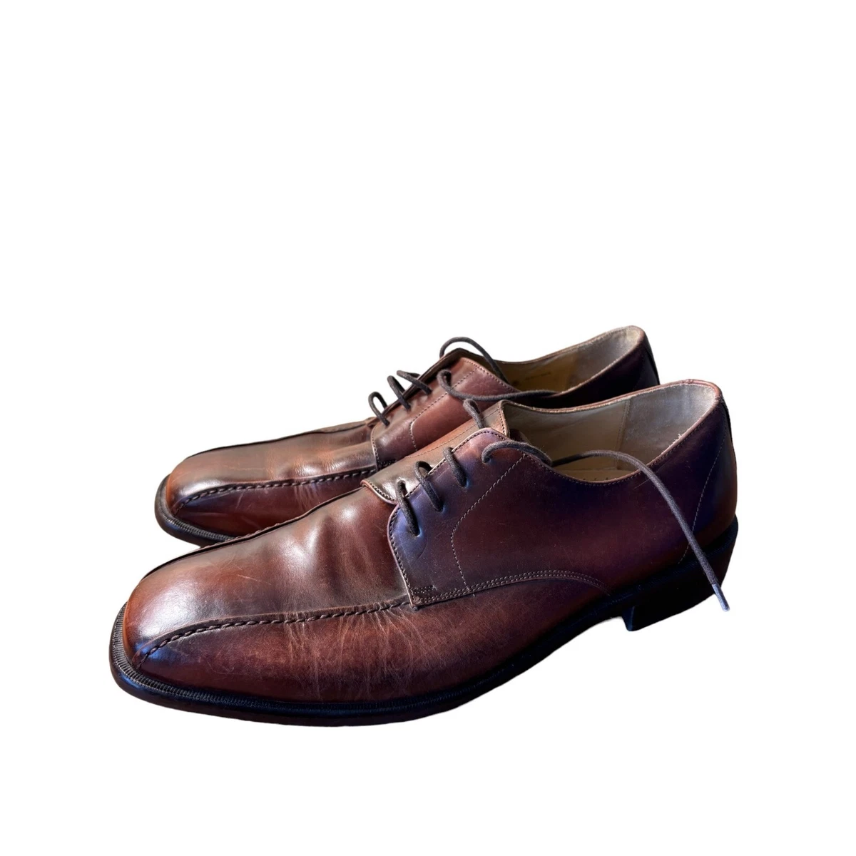 Vintage Marshall Fields Woven Brown Leather Loafers Made In Brazil Mens 13 Marshall Field main image 2