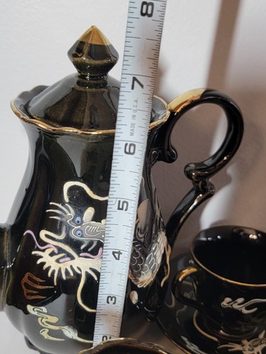 Vintage Moriage Dragonware Teapot Tea Set Hand Painted Teacups Dragons Japanese - Picture 10 of 16