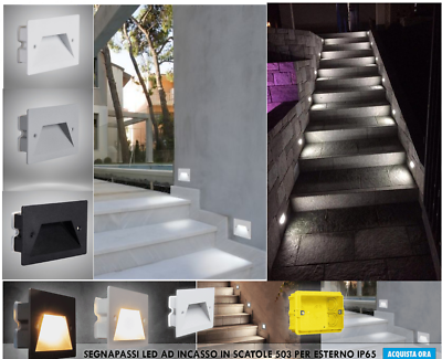 SEGNAPASSO LED IN VETRO PER 503 TRICOLOR - Cannizzaro Giovanni S.r.l. Forniture Elettriche - Foto 7